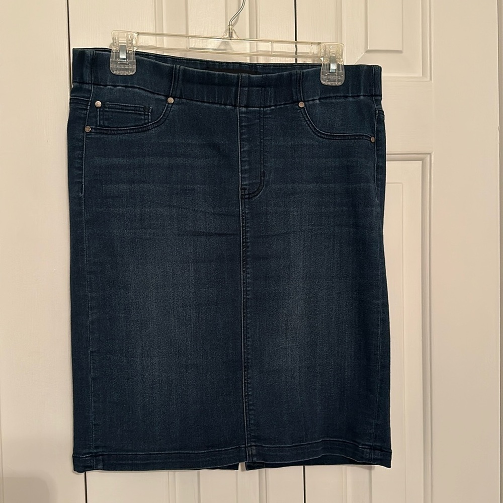 Liverpool Forever Fit Pencil Skirt, Blue Soft Denim, size 8/29